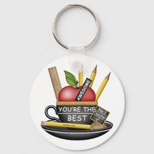 Teacher's Apple Teacup Keychain