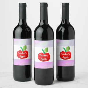 Teacher's Apple Wine and Champagne Label Set