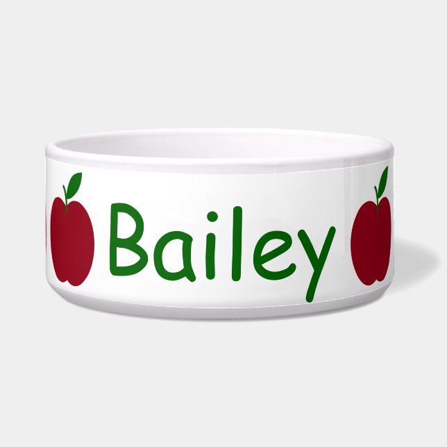 Teacher's Apples Personalized on White (Front)