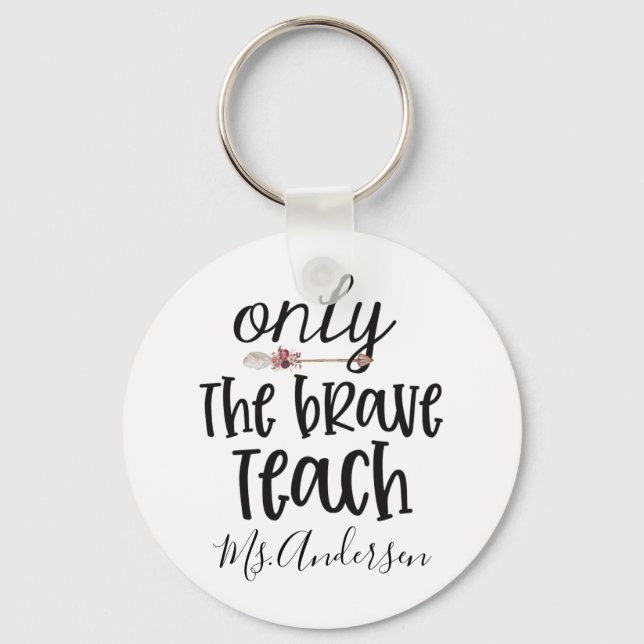 Teacher's Appreciation Personalized  Tote Bag Gift Keychain (Front)