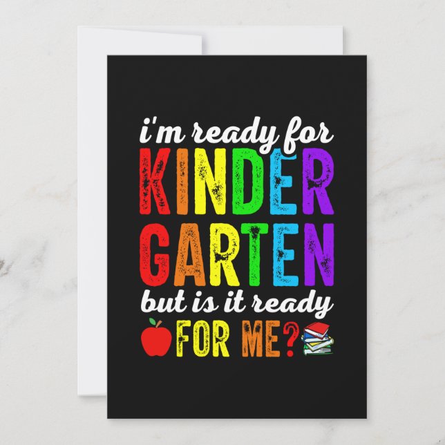 Teachers Are Ready For Kindergarten Invitation (Front)
