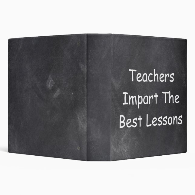 Teachers Best Lessons Chalkboard Design Gift Idea Binder (Background)
