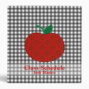 Teacher's Black & White Chequered Custom Binder