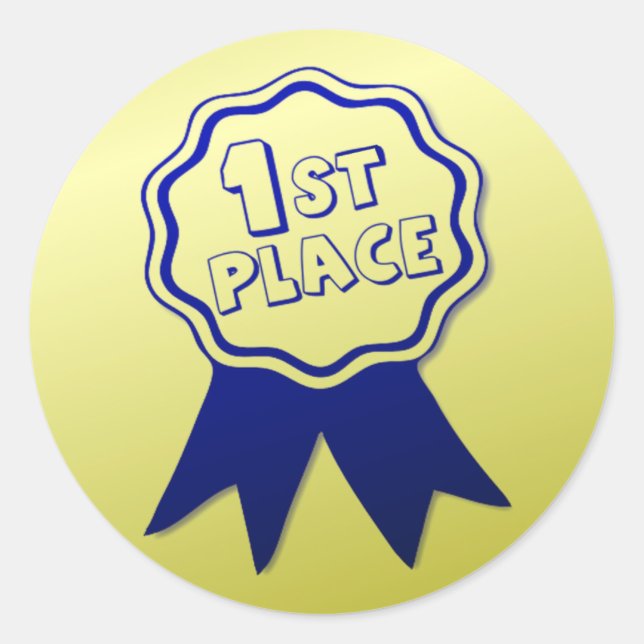 Teacher's Blue Ribbon Award Stickers (Front)