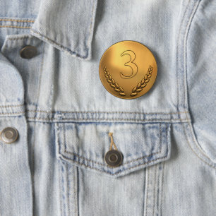 Teacher's Bronze 3rd Place Award 2 Inch Round Button