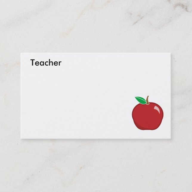 Teacher's Business Card-Customize Business Card (Front)