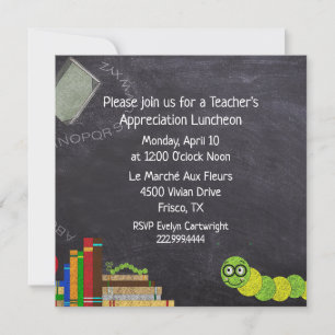 Teachers Chalkboard Luncheon Invitation