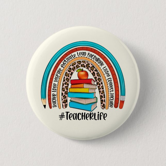 Teachers Change the World Pin Button (Front)