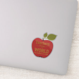 Teachers change the world red apple quote