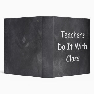 Teachers Class Chalkboard Design Gift Idea Binder