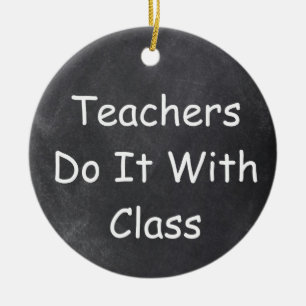 Teachers Class Chalkboard Design Gift Idea Ceramic Ornament