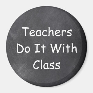 Teachers Class Chalkboard Design Gift Idea Magnet