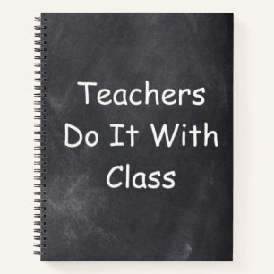 Teachers Class Chalkboard Design Gift Idea Notebook