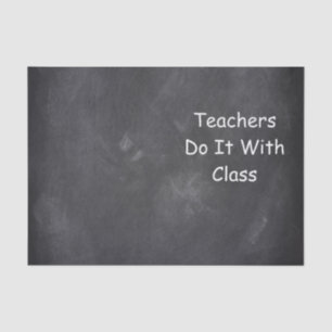 Teachers Class Chalkboard Design Gift Idea Tissue Paper