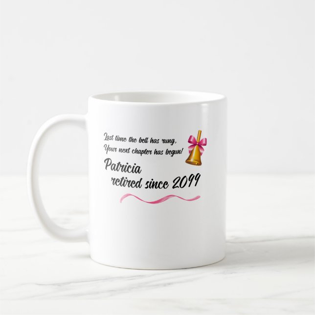 Teachers Classic School Bell Retirement Party Coffee Mug (Left)