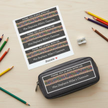 Teacher's Classroom Coloured Pencils Label Set of 
