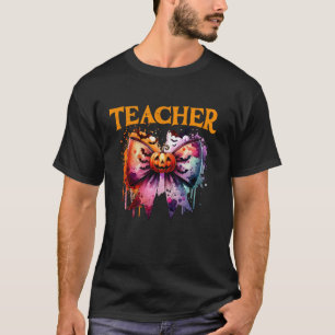 Teachers coquette bow Funny Teacher Halloween pump T-Shirt