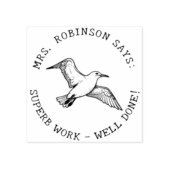Teachers Create Your Own Albatross Superb Work Rubber Stamp (Imprint)