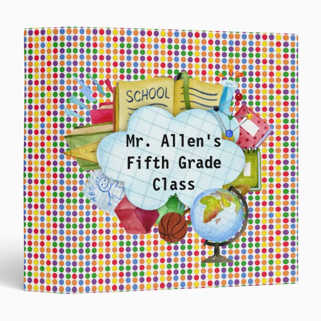 Teachers Custom School Binder (Front/Spine)