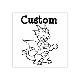 Teacher's customizable stamp - Cartoon Dragon