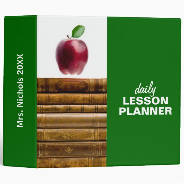 Teacher's Daily Lesson Planner Binder (Front/Spine)