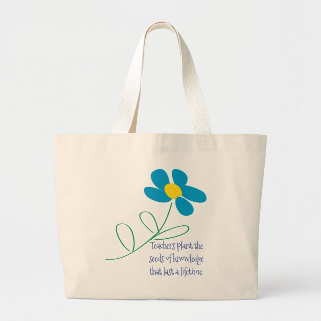 Teacher's Daisy Tote Bag  (Front)