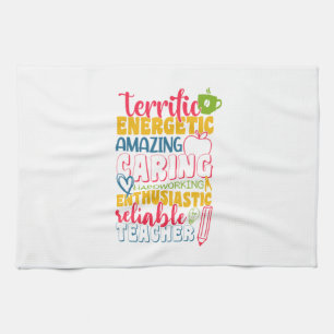 Teacher's Day Amazing Caring Teacher Kitchen Towel