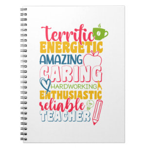 Teacher's Day Amazing Caring Teacher Notebook