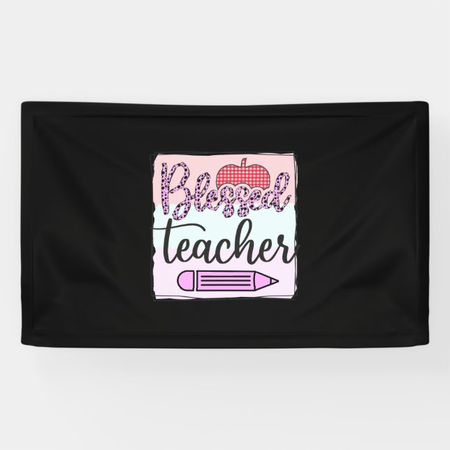Teacher's Day Blessed Teacher Banner (Horizontal)