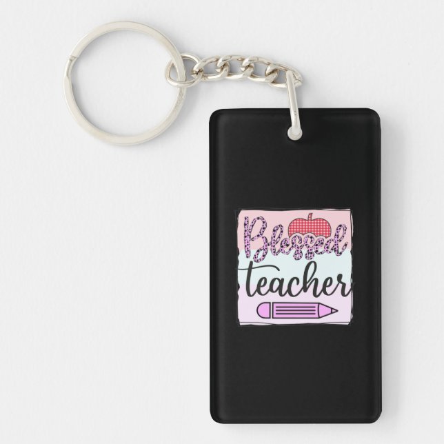 Teacher's Day Blessed Teacher Keychain (Front)