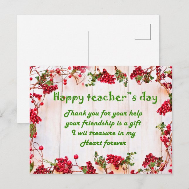 Teacher's day Card (Front/Back)