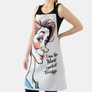 Teacher's Day Card - Funny Caricature 1 + text Apron