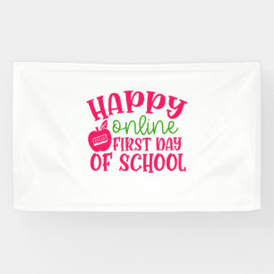 Teacher's Day Happy Online First Day Of School Banner