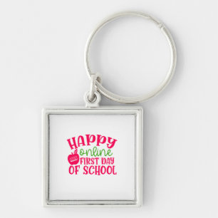 Teacher's Day Happy Online First Day Of School Keychain