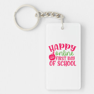 Teacher's Day Happy Online First Day Of School Keychain
