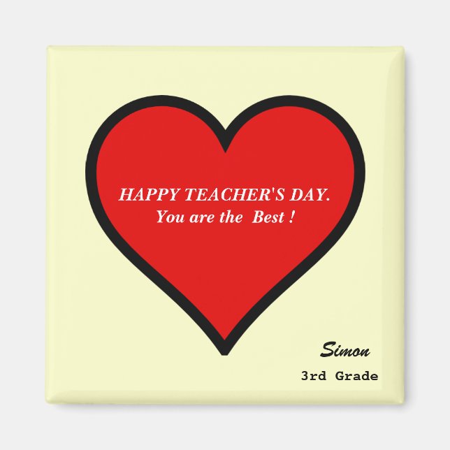 Teacher's Day Magnet (Personalize) (Front)