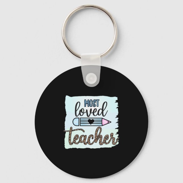 Teacher's Day Most Loved Teacher Keychain (Front)