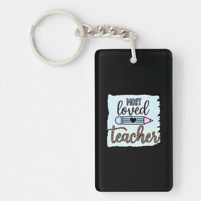 Teacher's Day Most Loved Teacher Keychain (Front)