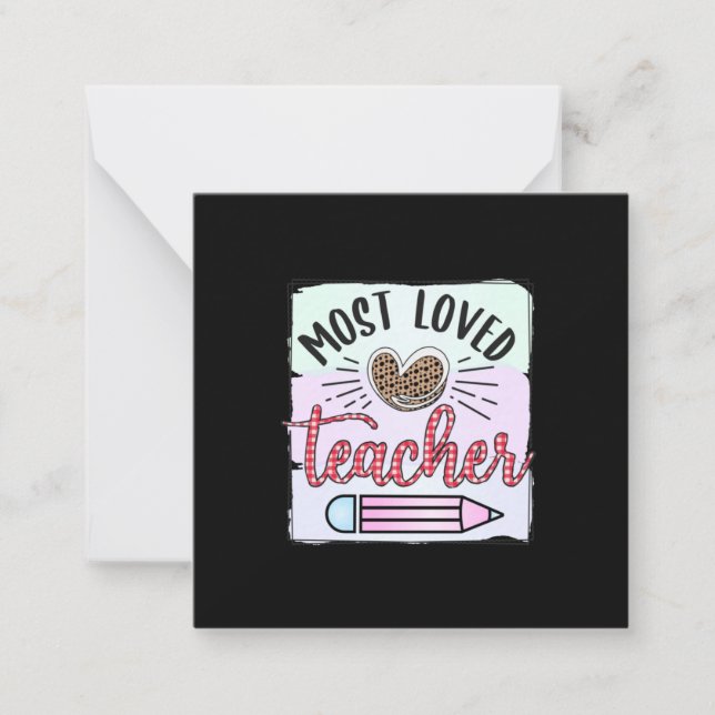 Teacher's Day Most Loved Teachers Card (Front)