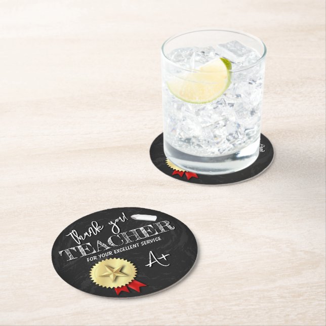 Teachers Day | Teacher Appreciation Round Paper Coaster (Insitu)