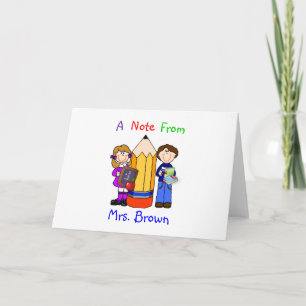Teacher's Designer Note Card Template