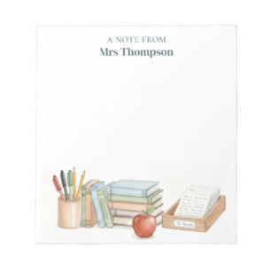 Teachers Desk Personalized Teacher Notepad