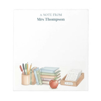 Teachers Desk Personalized Teacher Notepad