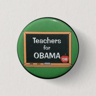 Teachers for Obama 1 Inch Round Button