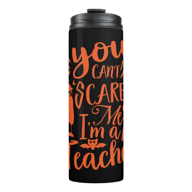 Teachers Funny Halloween Costumes Idea Thermal Tumbler (Front)