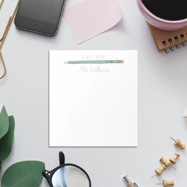 Teachers Gift Custom Illustrated Pencil  Notepad (Creator Uploaded)