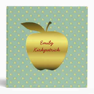 Teacher's Golden Stars & Apple Binder