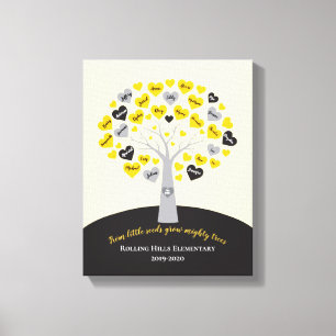 TEACHERS GRADUATION GIFT Tree Memory Keepsake Canvas Print
