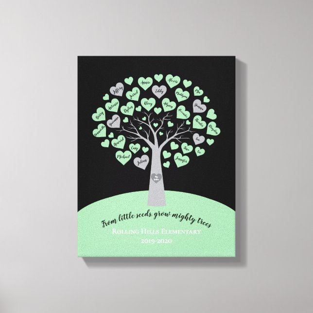 TEACHERS GRADUATION GIFT Tree Memory Keepsake Canvas Print (Front)