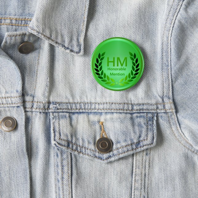 Teacher's Green Honorable Mention Award Button (In Situ)
